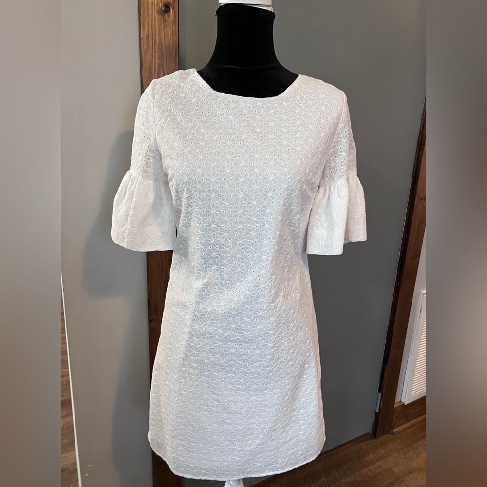 English Factory White Eyelet Lace Dress Size Small